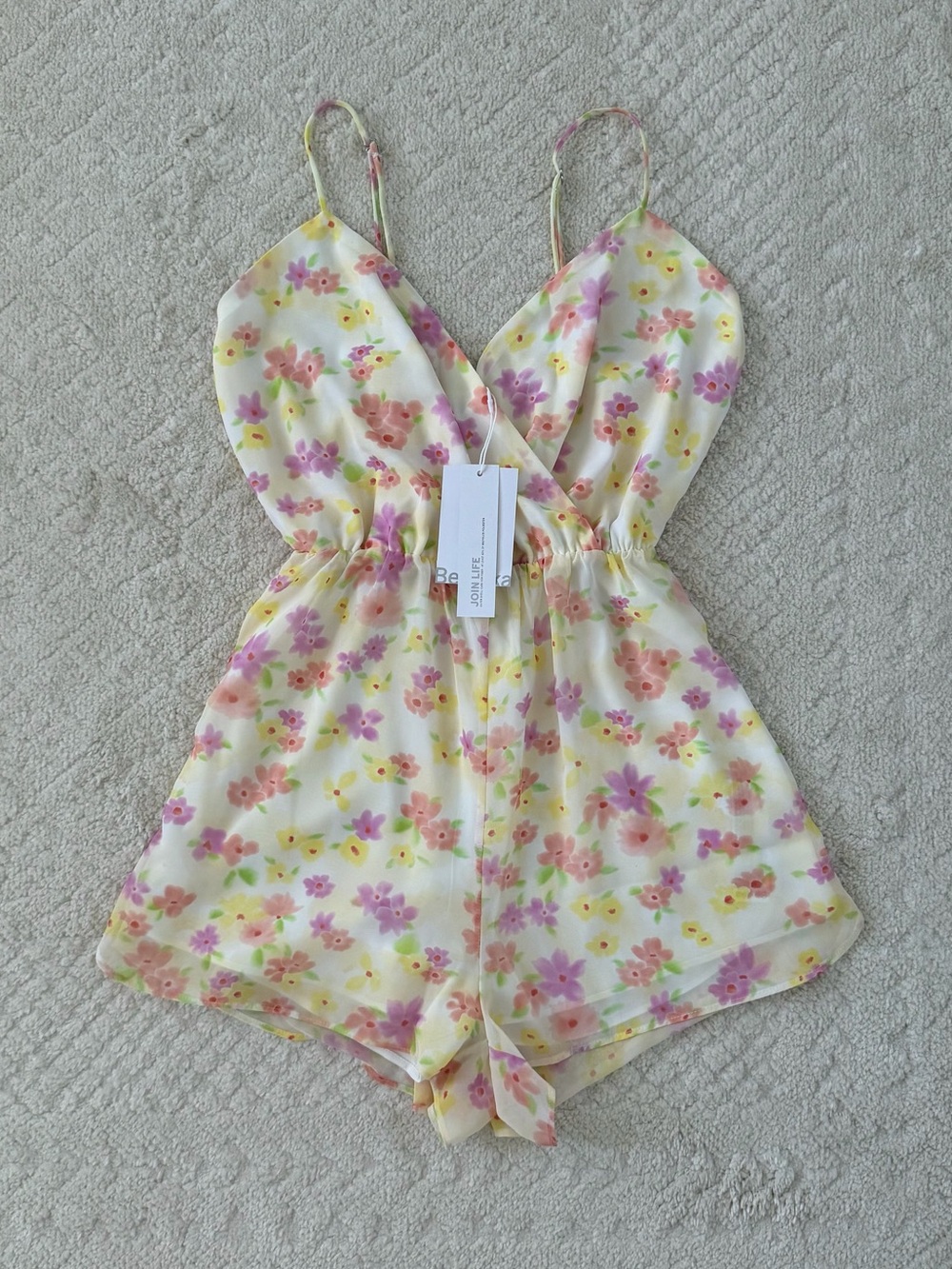 NWT Bershka Pastel Floral Romper